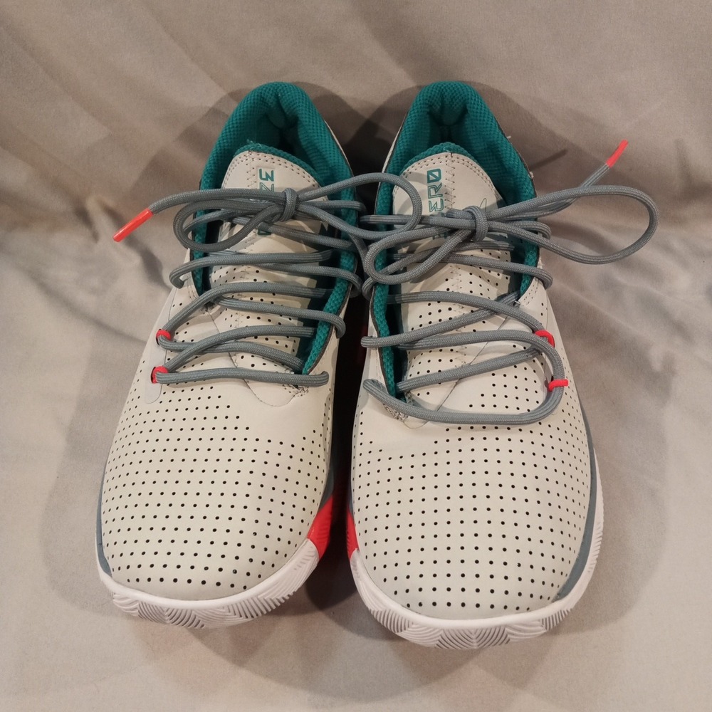 Under Armour Curry SC 3ZER0 IV Basketball Shoes Teal/Gray Youth 6.5Y‎